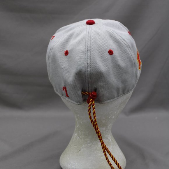 Calgary Flames Hat (VTG) - Flames Block Script - Adult Draw Stringback - Picture 5 of 10